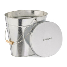 Galvanized ashtray with lid
