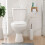 Toilettenpapierhalter aus Bambus mit Ablage 2