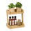 Bamboo spice rack with 2 levels 1