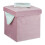 Stool in pink velvet 1