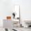 Stool with storage space beige 2
