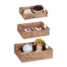3er-Set Tabletts Wasserhyazinthe