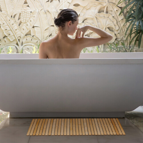 Badematte aus Bambus 80x50 cm 1