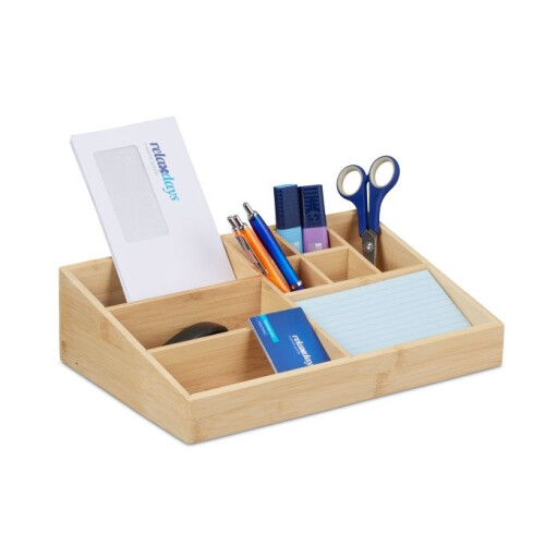Organizare birou din bambus 9 compartimente