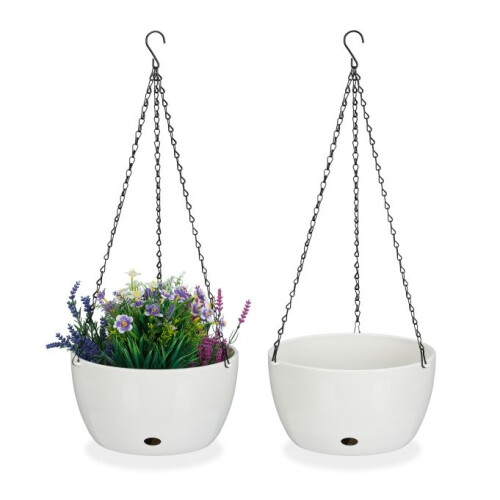 2 Hängekörbe mit Wasserbehältern - XL