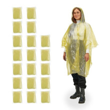 Einweg-Regenponcho, 20er-Set