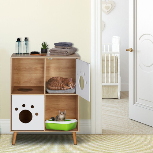 Katzenschrank mit 4 Fächern 1
