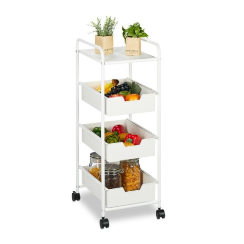 Carrello con 3 livelli e ripiano
