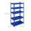 Blaue stabile Metallregale 5 Ebenen 4