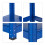 Blaue stabile Metallregale 5 Ebenen 8