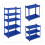 Blaue stabile Metallregale 5 Ebenen 6