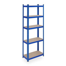 Blaues stabiles Regal mit 5 Ebenen