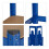 Blaues stabiles Regal mit 5 Ebenen 8