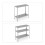Galvanized metal shelf with 4 shelves 6