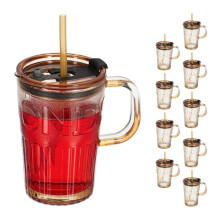 Conjunto de 10 copos com alças
