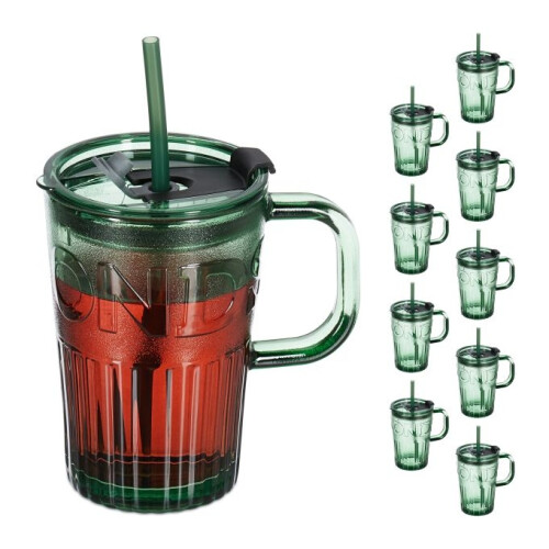 Conjunto de 10 copos com alças