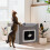 Zusammenklappbare Katzentoilette in Grau 3