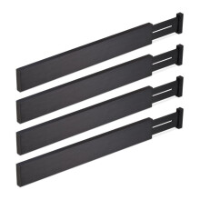 4er-Set Schubladenteiler in Schwarz