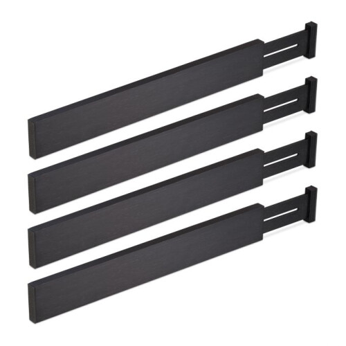 4er-Set Schubladenteiler in Schwarz