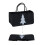 Black firewood bag in felt with motif 6