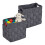 Panier de rangement gris en feutre Lot de 2 1