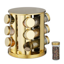 Karussell für goldene Gewürze mit 12 Gläsern