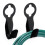 Schwarzer Schlauchhalter 2er Set 1