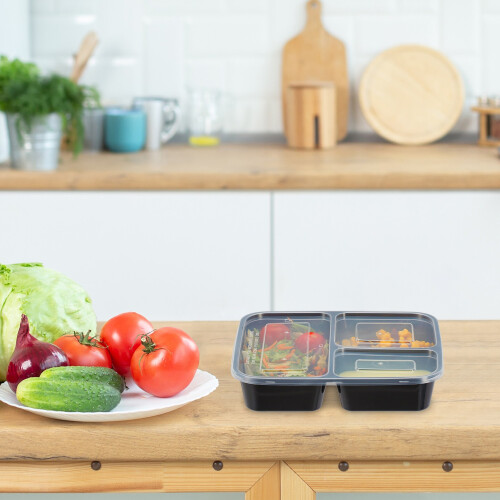 Essenszubereitungsboxen mit 3 Fächern - 24 Stück 1