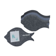 Bunte Pinnwand aus Filz - Fische - 12 Stk