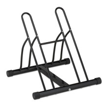 Schwarzer Fahrradständer für 2 Fahrräder