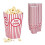 Popcorntüten, 72 Stück, rot/weiß 1