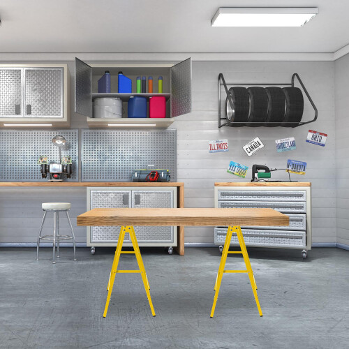 Work stands, 2 pcs, yellow 1