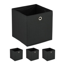 Schwarze Aufbewahrungsbox - 4 Stück