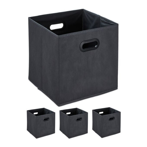 Aufbewahrungsbox in Anthrazit 4er Set