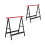 Work trestle set of 2 black/red 1