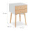 White bedside table with 2 drawers 4