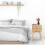 White bedside table with 2 drawers 2