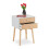White bedside table with 2 drawers 1