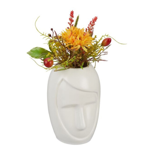 Blumenvase in Gesichtsform