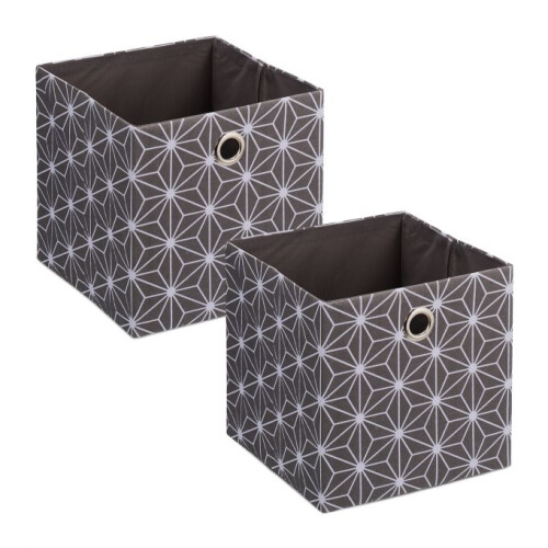 Graue Aufbewahrungsbox 2er Set