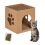 Katzenhaus aus Karton mit Kratzbrett 1