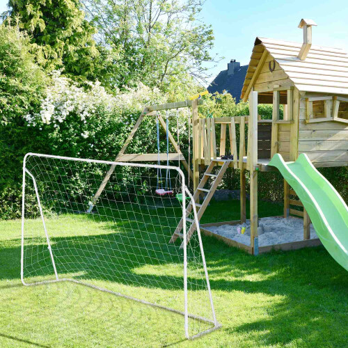Fußballtor aus weißem Stahl 1
