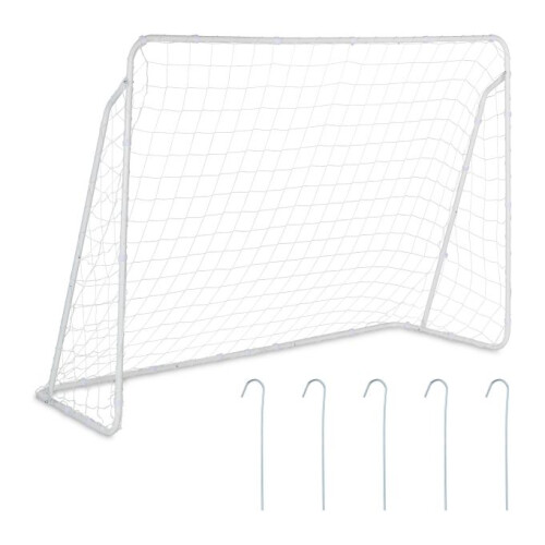Fußballtor aus weißem Stahl