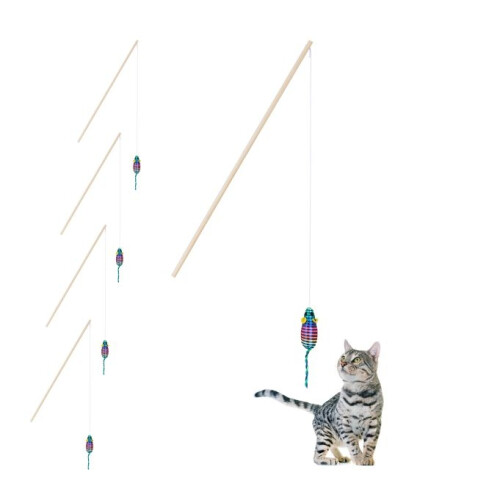 Angelrute für Katze, 5er Set