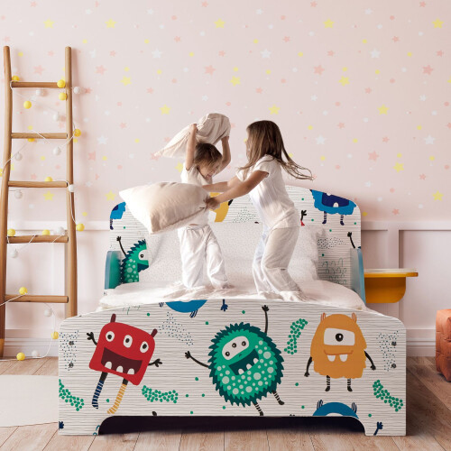 Cot small monsters with shelf 2