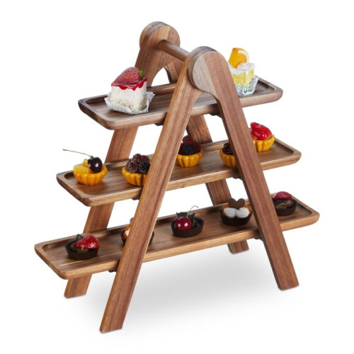 Etagere in 3 Etagen Holz