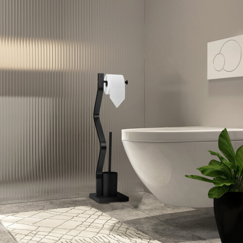 WC-Stuhl schwarz 1