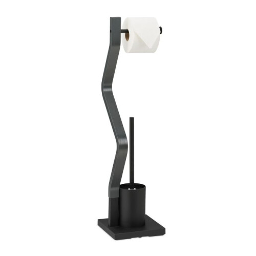 WC-Stuhl schwarz/grau