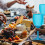 Set de 12 pahare de vin din plastic turcoaz 5