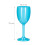 Set de 12 pahare de vin din plastic turcoaz 4